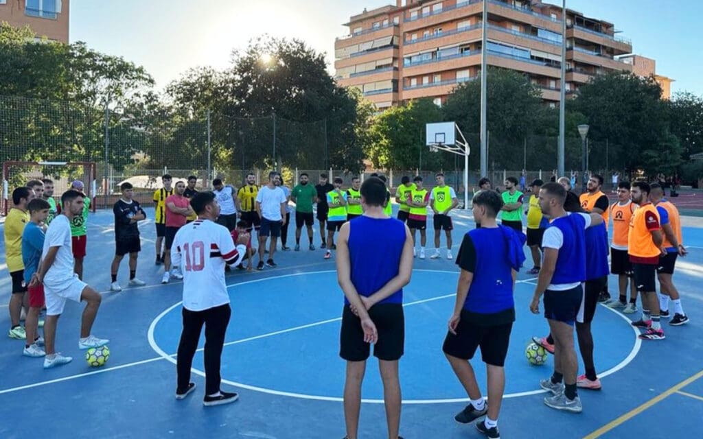tournoi de football en plein air d'Espagne