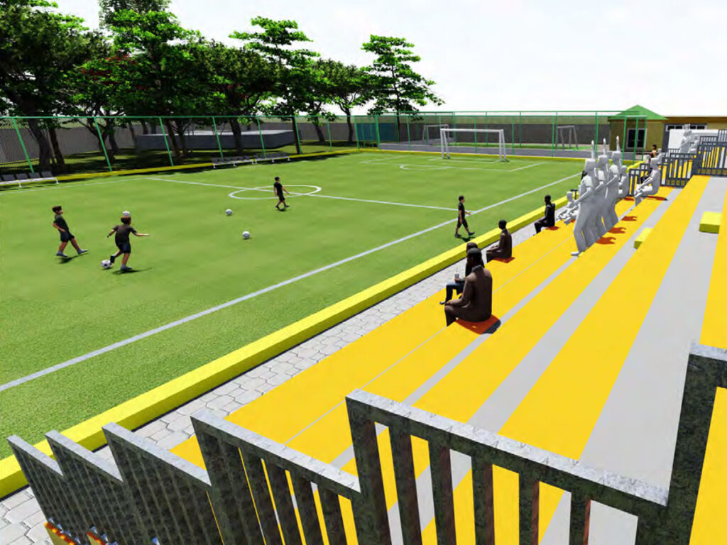 plans de projet sur le terrain de d&eacute;chirement ou d'Ha&iuml;ti