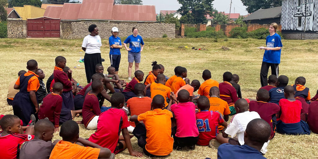 leading a bible lesson in uganda