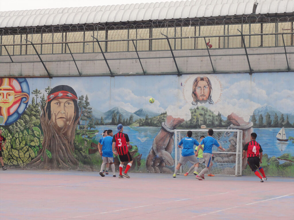 community football outreach in Chile